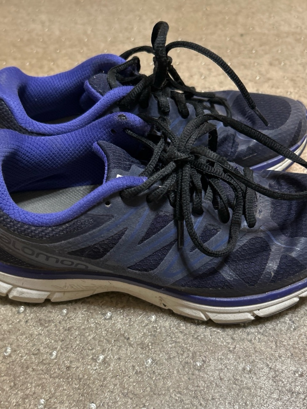 Salomon Purple and Black Athletic Shoes